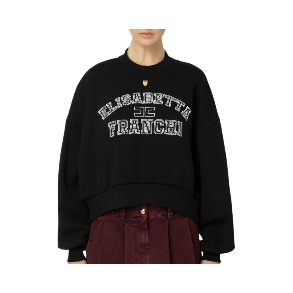 Elisabetta Franchi Stijlvolle Sweater Collectie Black Dames