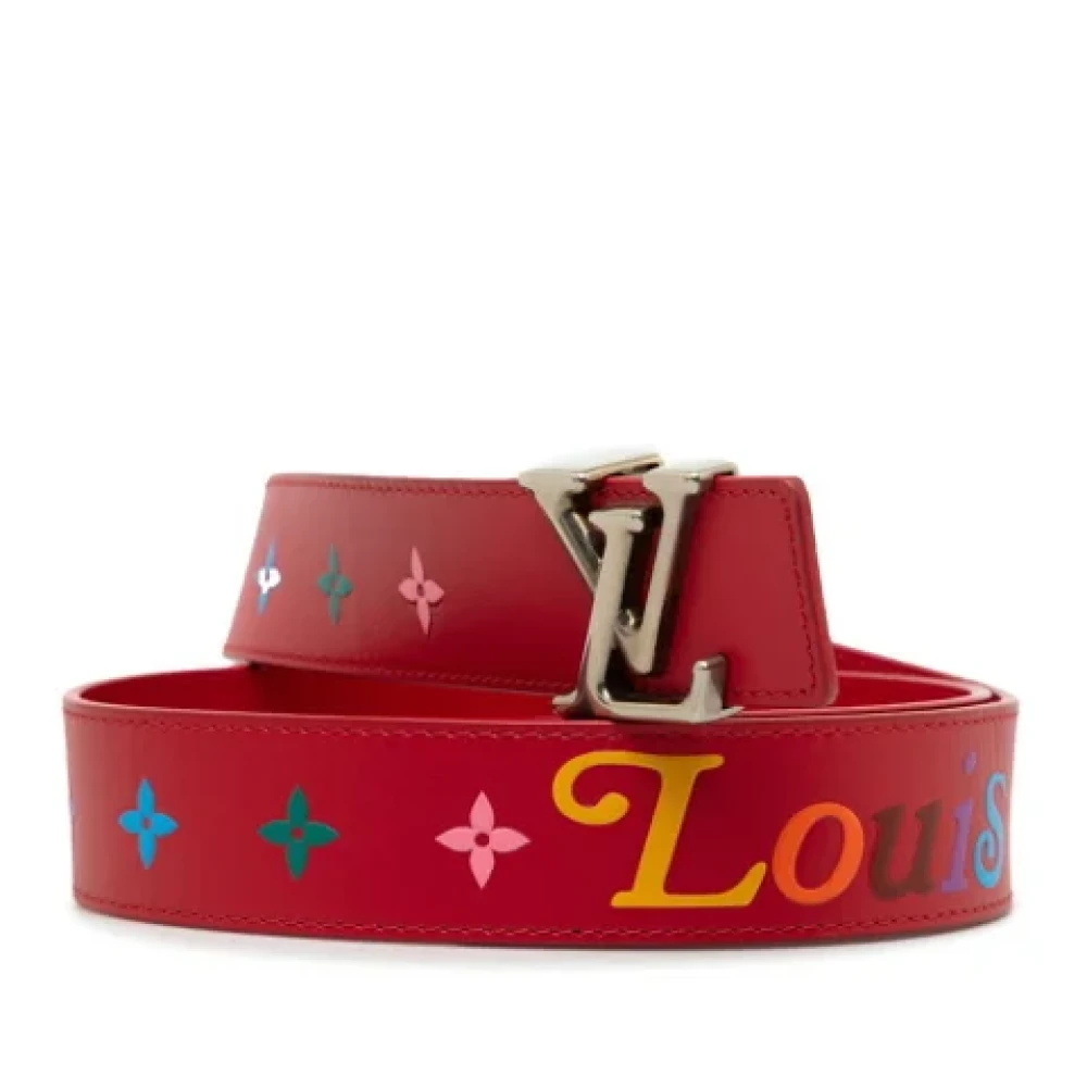 Louis Vuitton Vintage Pre-owned Leather belts Red Dames