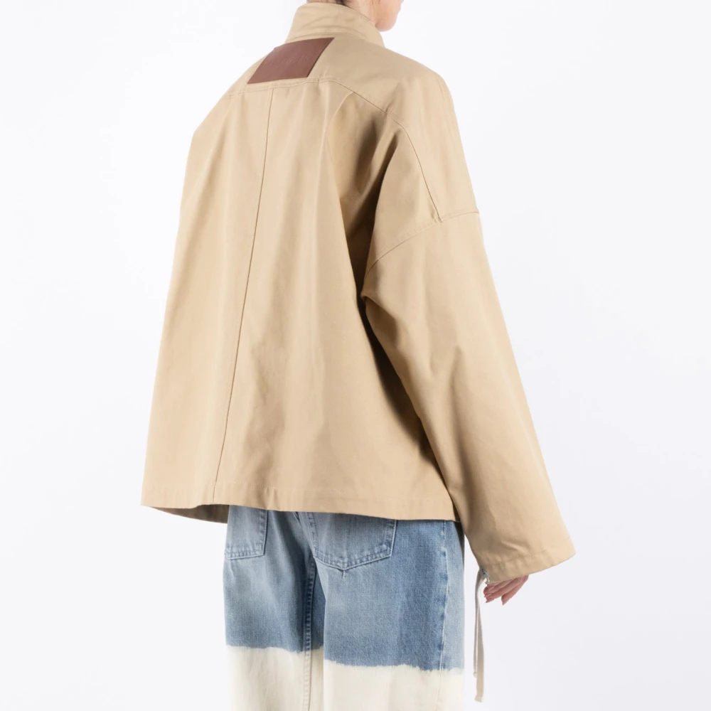 Jil Sander Beige Katoenen Jas Beige Heren