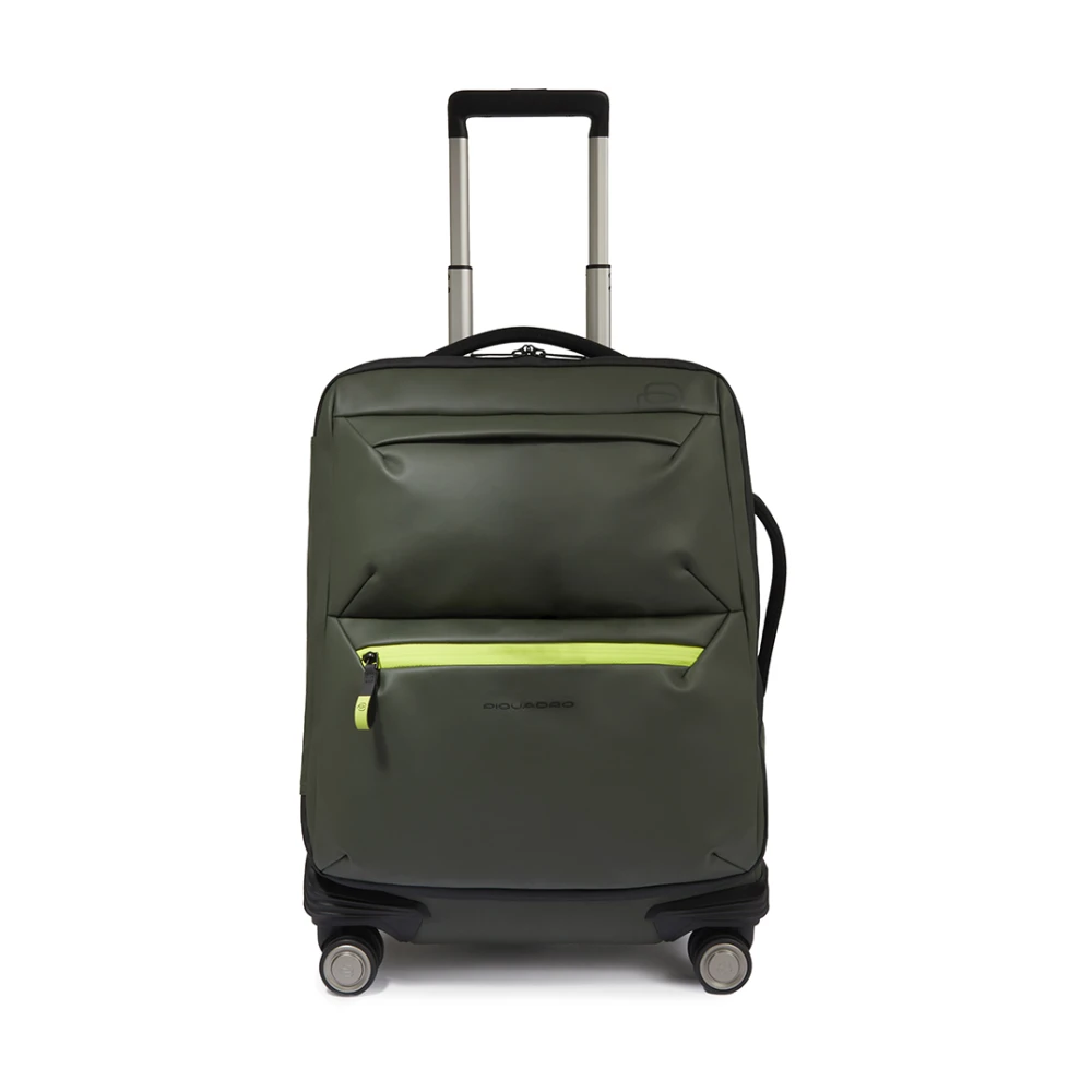 Piquadro Mannelijk Groente Koffers Heren, Groen, One Size, Polyester, Slim Cabin Spinner 55