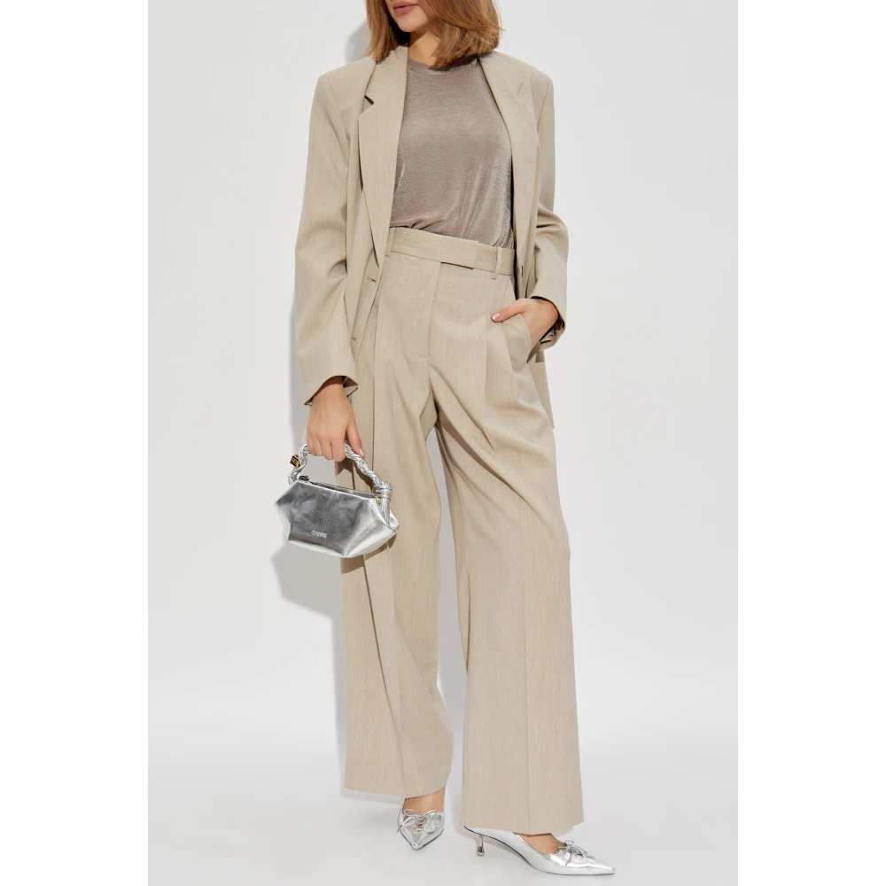 Ami Paris T-shirt met ronde hals Beige Dames