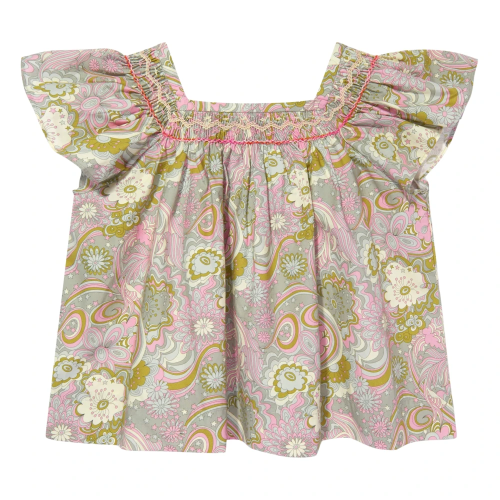 Bonpoint Girls Carlie Floral Embroidered Blouse