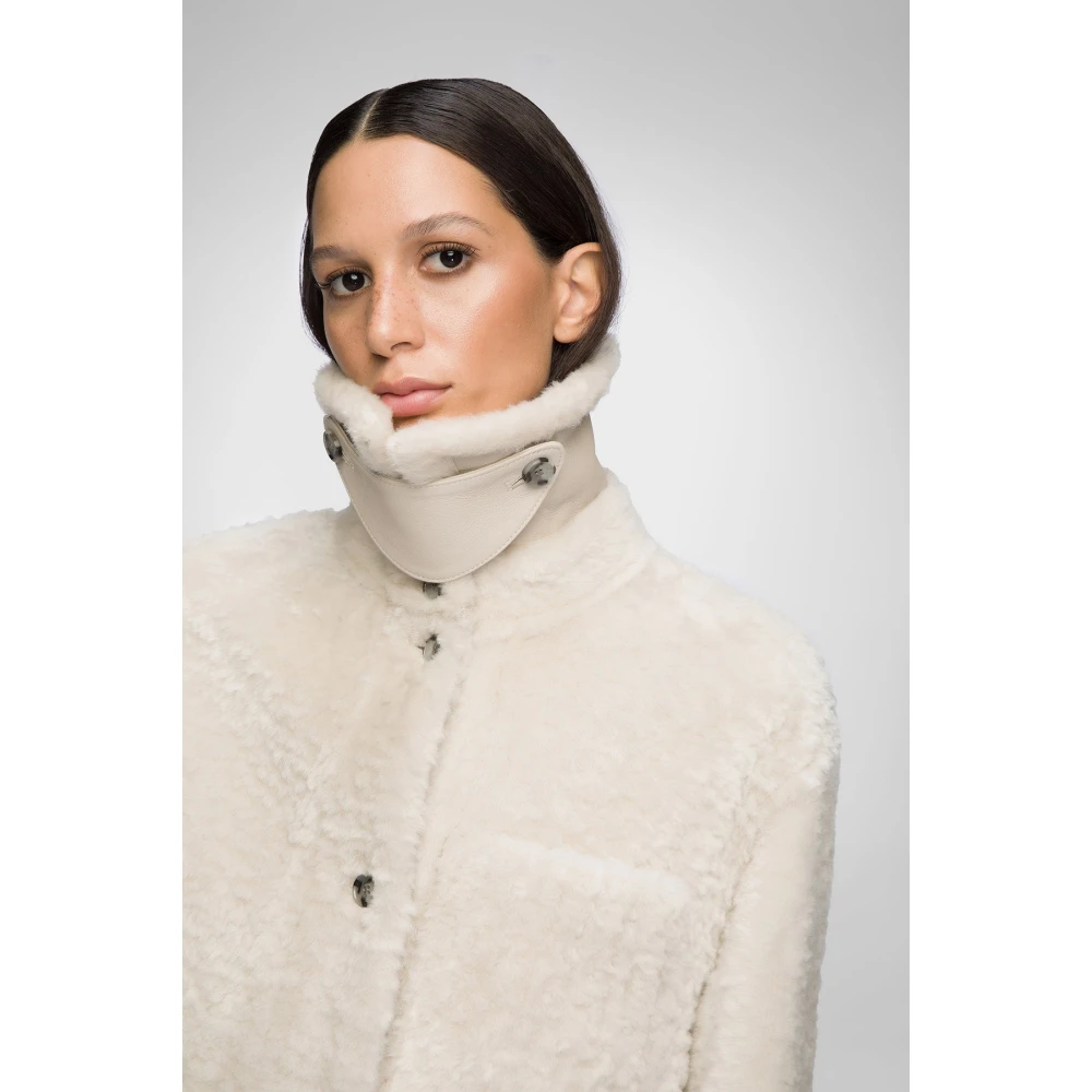 VSP Yuki Crème Shearling Jas Beige Dames