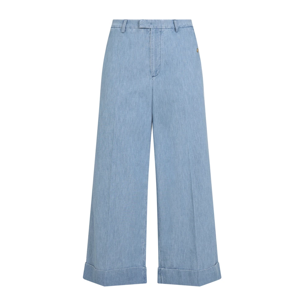 Valentino Garavani Heldere Blauwe Denim Cropped Broek Blue Heren