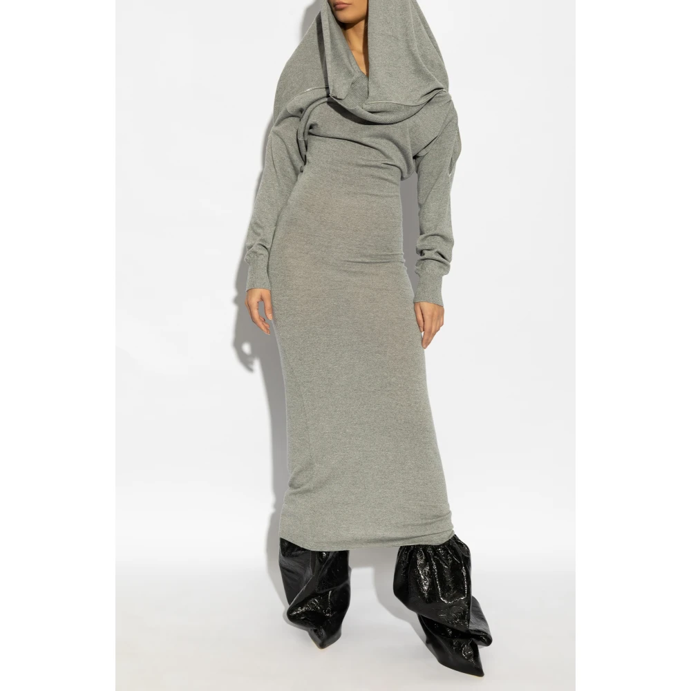 Y Project Wollen jurk Gray Dames