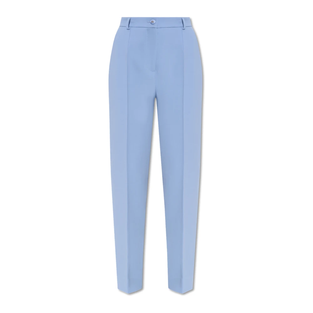 Dolce & Gabbana Women's Blue Chinos,, Wool Trousers Extra Small