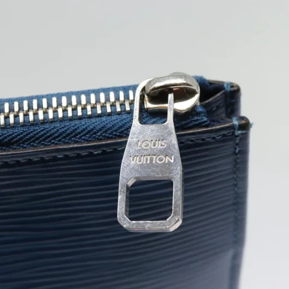 Louis Vuitton Vintage Pre-owned Leather clutches Blue Dames
