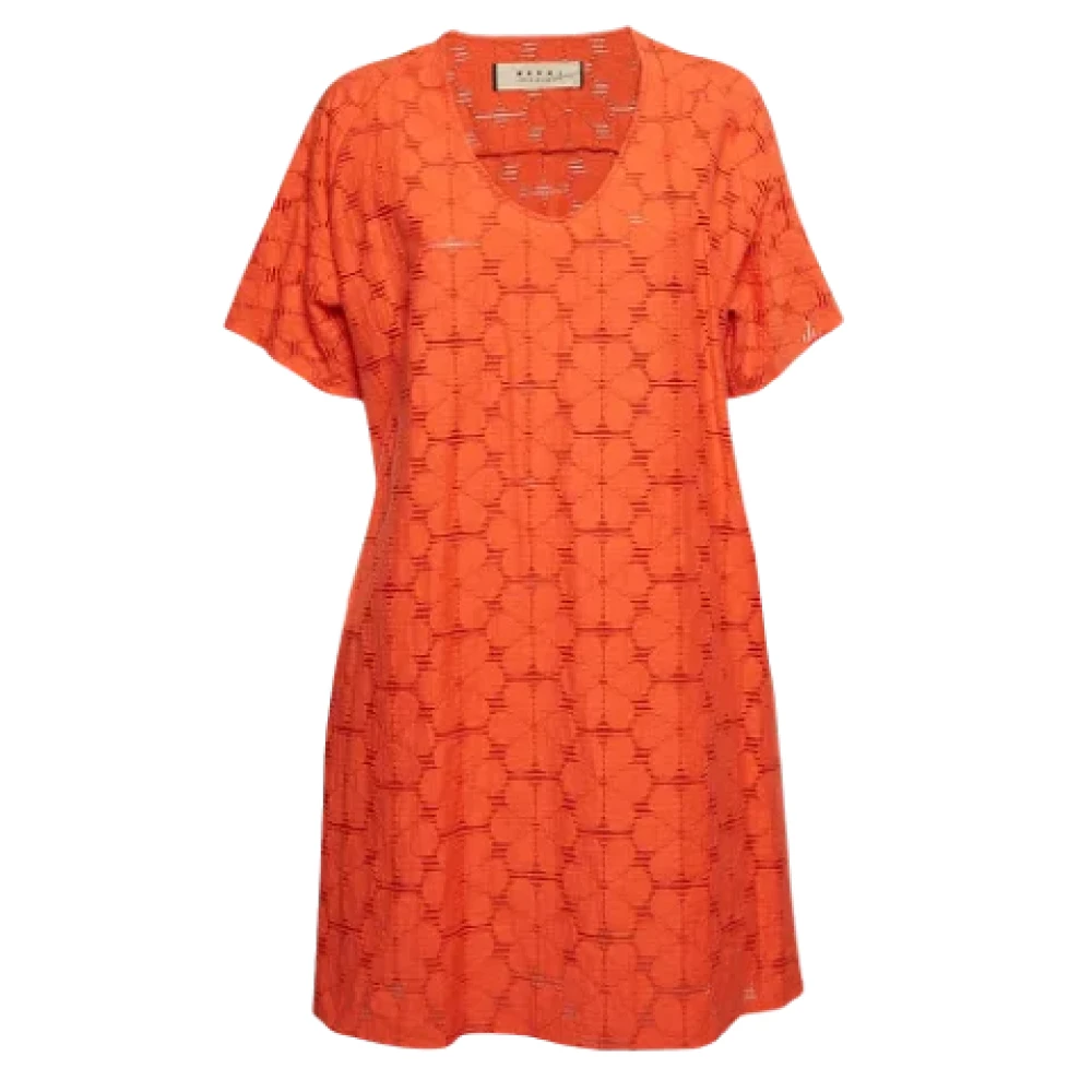 Marni Pre-owned Cotton dresses Orange Dames