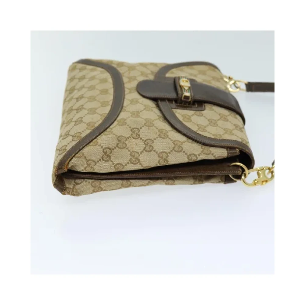 Gucci Vintage Pre-owned Canvas gucci-bags Beige Dames