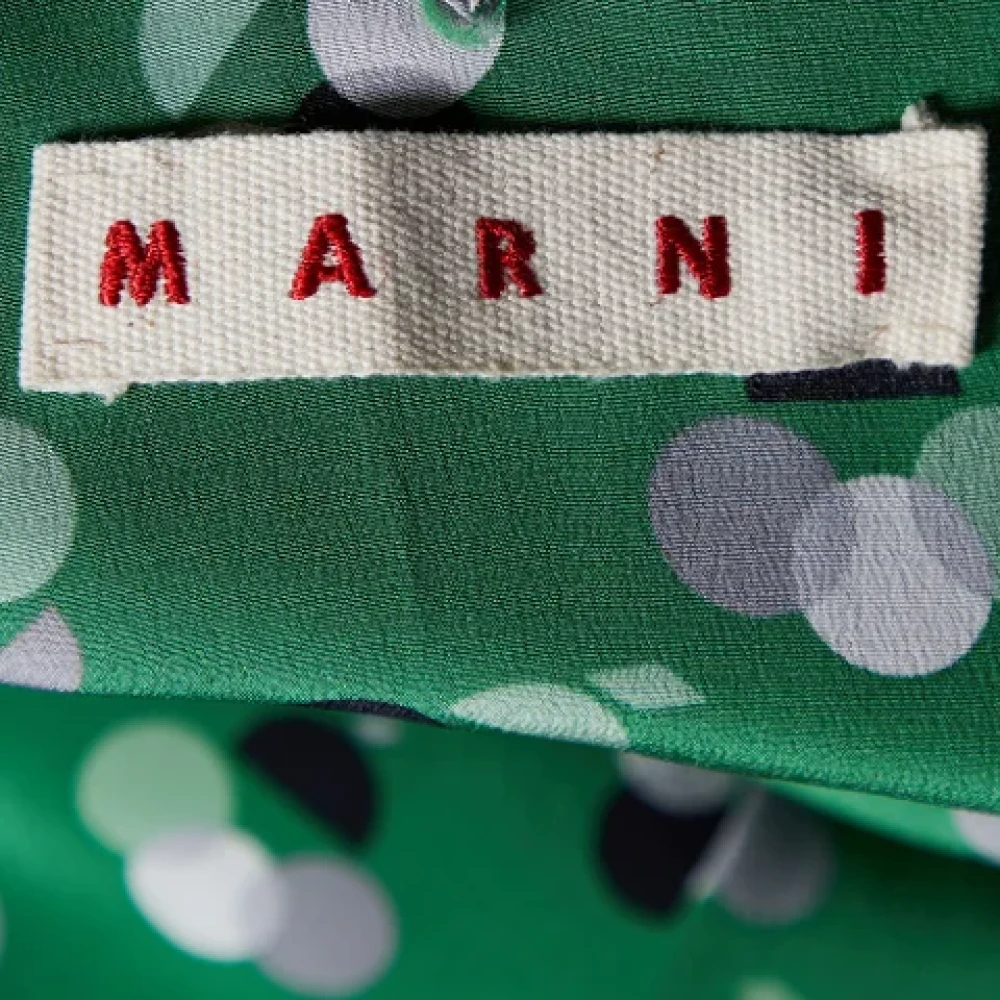 Marni Pre-owned Silk dresses Green Dames