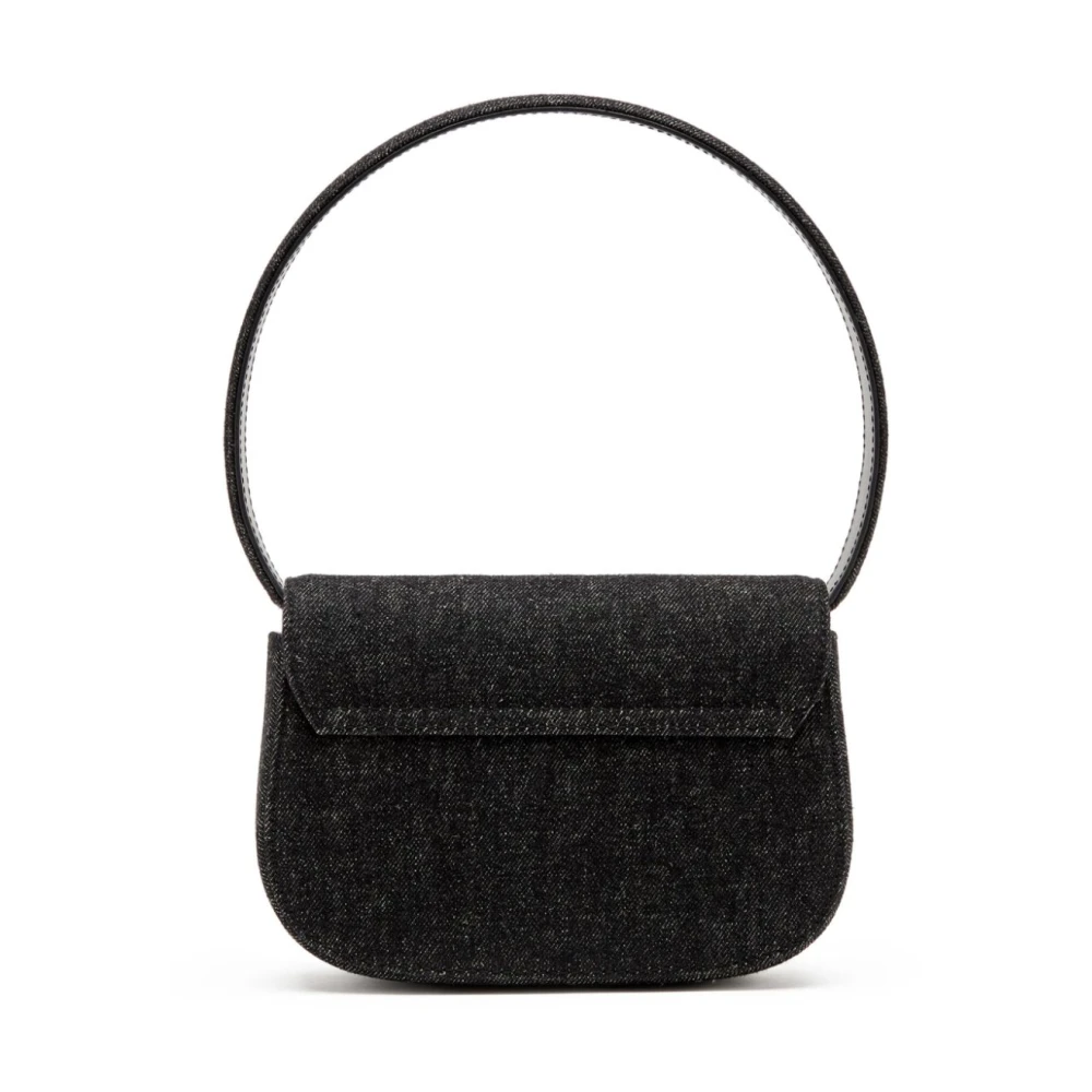 Diesel Canvas Leer Tonal Design Tas Black Dames