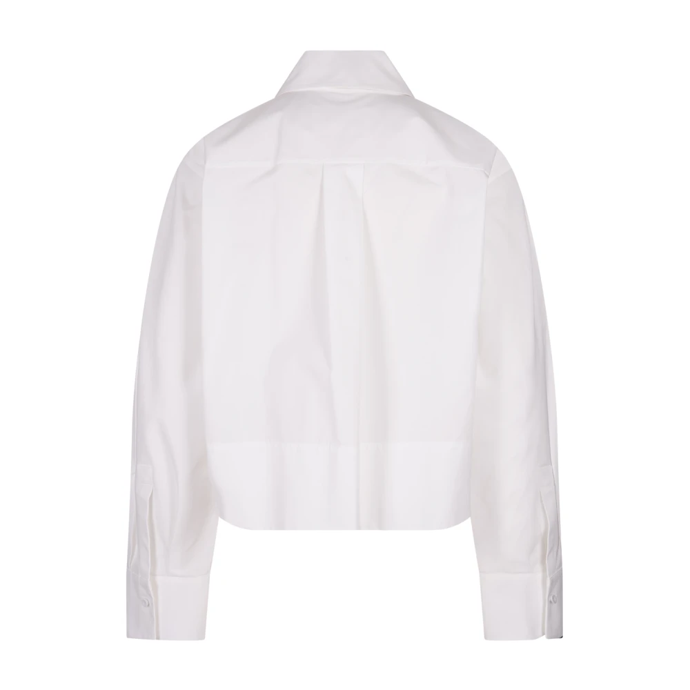 Jil Sander Witte Boxy Crop Shirt met Wijde Zoom White Dames