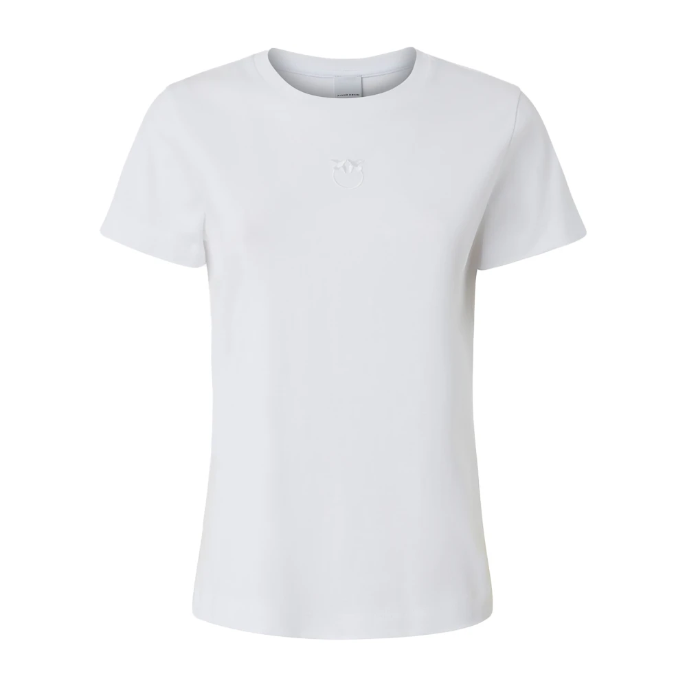 Pinko Women's White Jersey Logo T-Shirt - T-Shirts - Xs - Tops