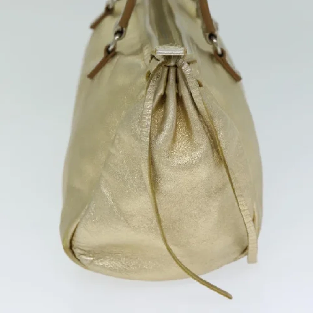 Prada Vintage Pre-owned Leather handbags Yellow Dames