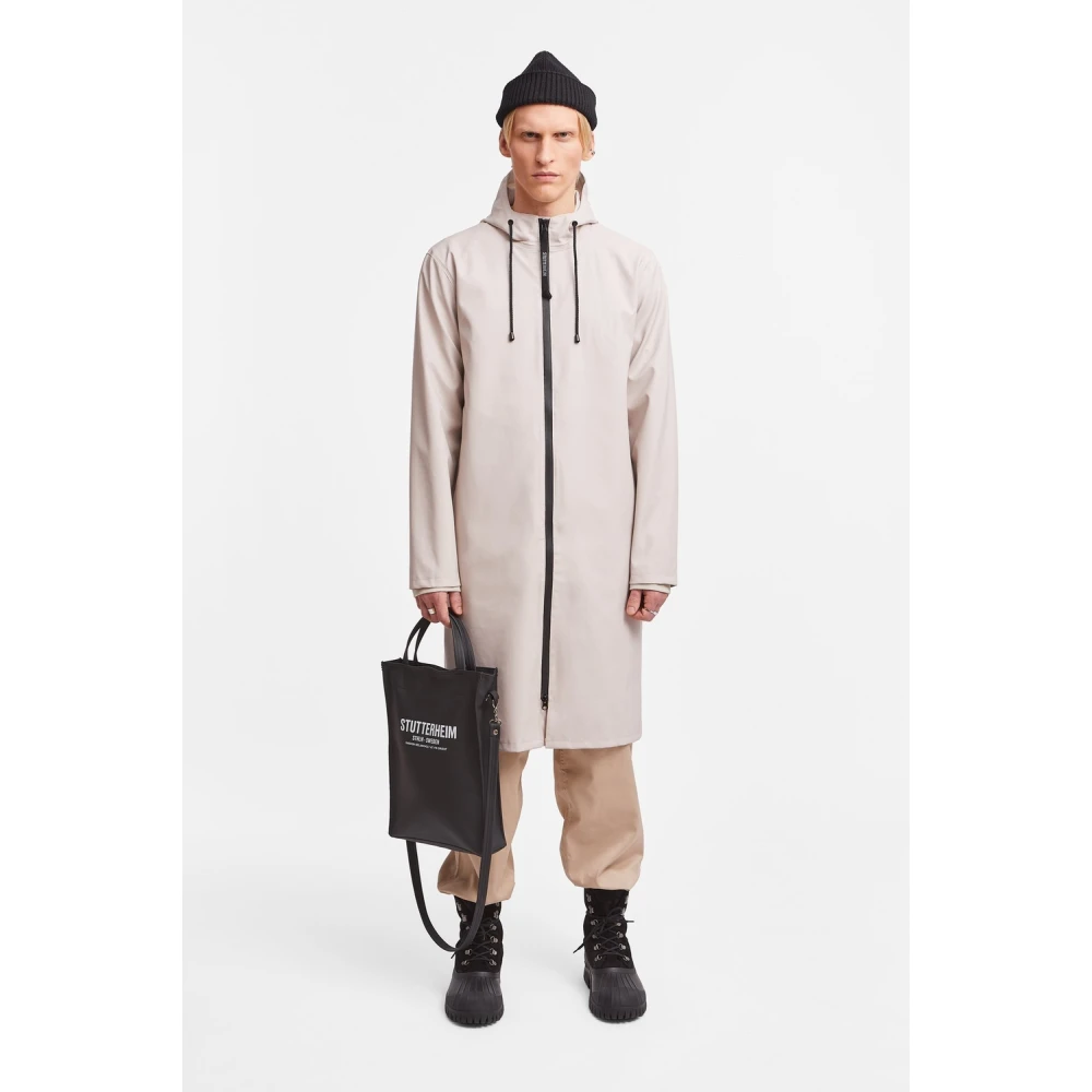 Stutterheim Stedelijke Waterdichte Hooded Parka Beige Heren