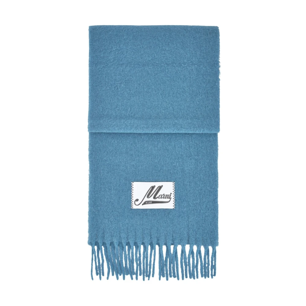 Marni Blauwe Sjaals voor Mannen Aw24 Blue Heren