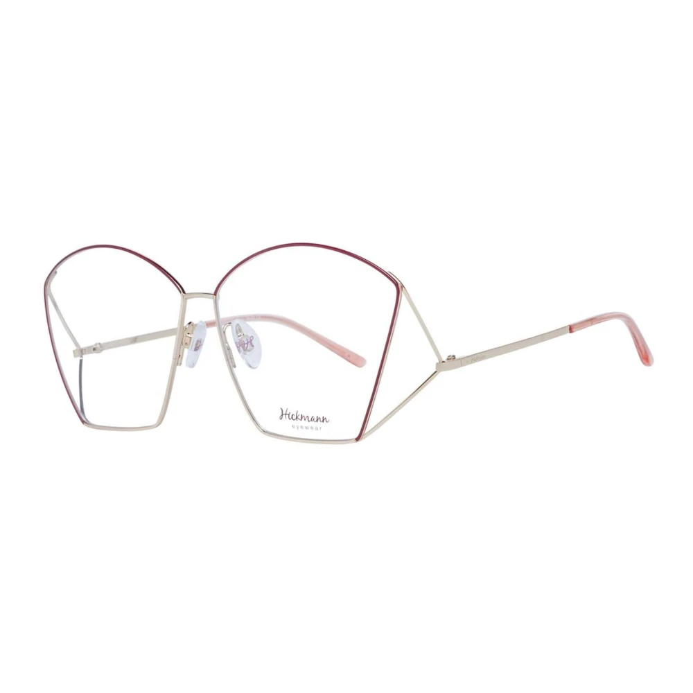 Ana Hickmann Gouden Vierkante Metalen Optische Frames Vrouwen Yellow Dames