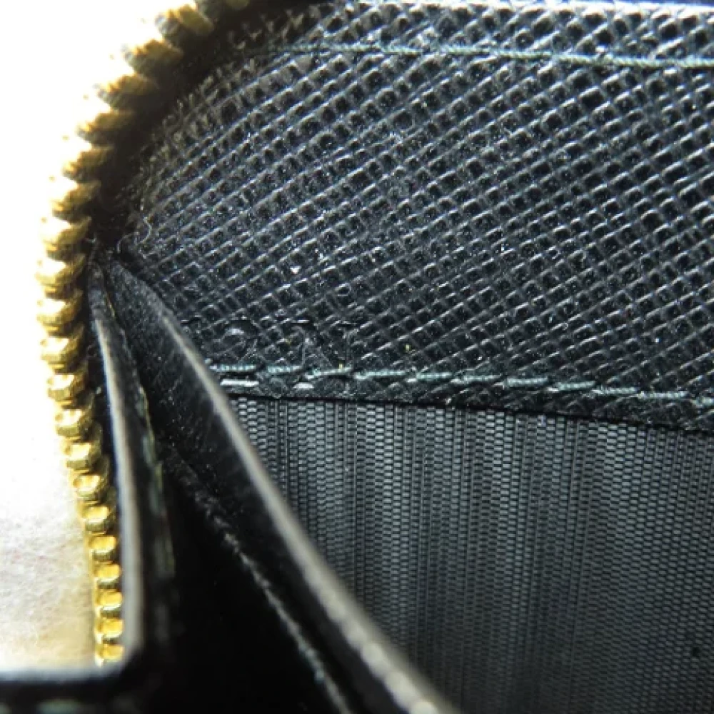 Prada Vintage Pre-owned Leather wallets Black Dames