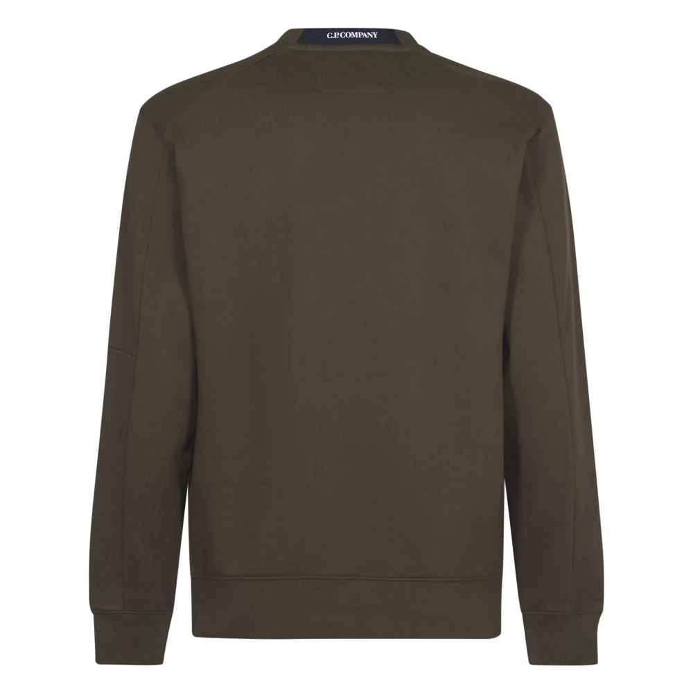 C.P. Company Diagonal Raised Fleece Crew Neck Sweatshirt Brown Heren