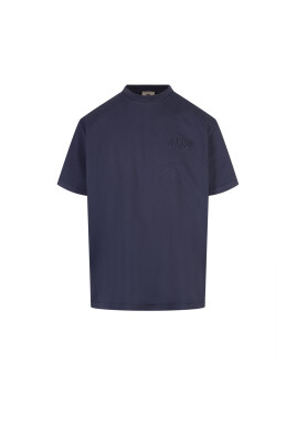 t-shirt-bleu-avec-logo-en-ton-sur-tone