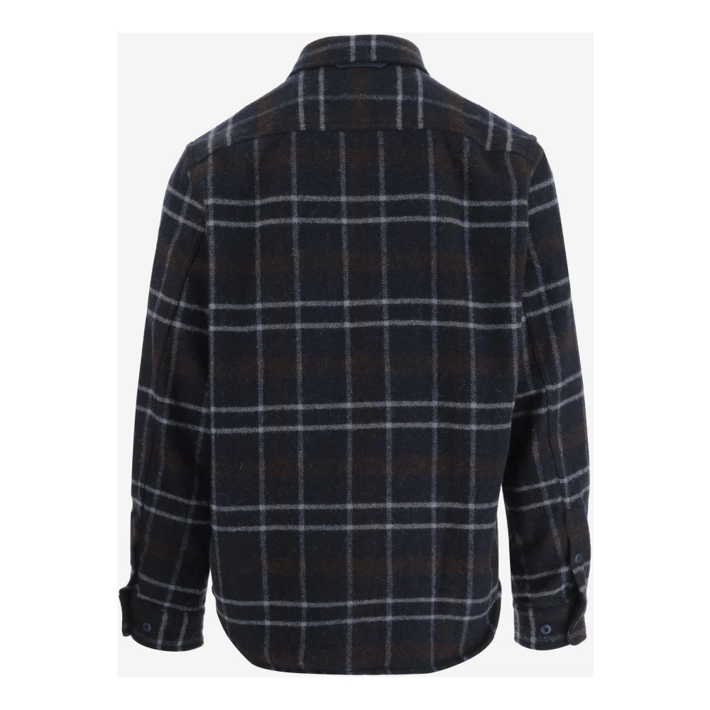 Junya Watanabe Geruite wollen overhemd Black Heren