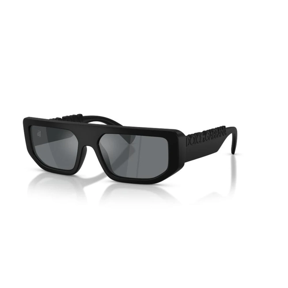 Dolce & Gabbana Unisex Black Rectangular Sunglasses - Sunglasses - 56 Mm - Accessories