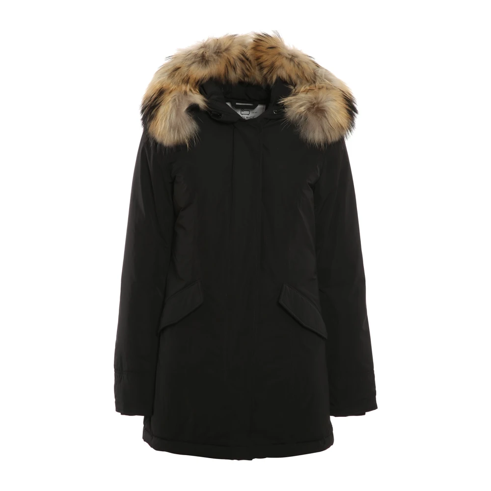WOOLRICH - Parka nero con cappuccio - Donna - Taglia M - Immagine 2
