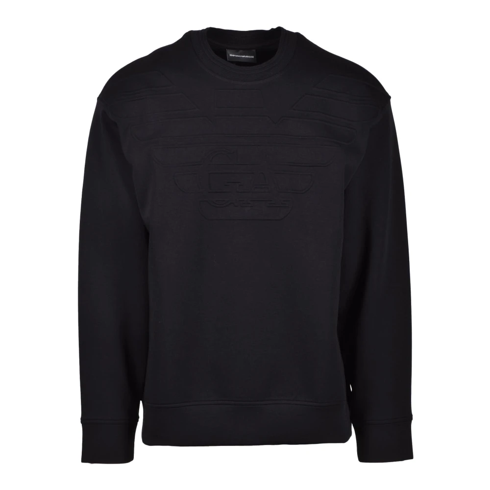 Emporio Armani Stijlvolle Katoenmix Sweatshirt Black Heren