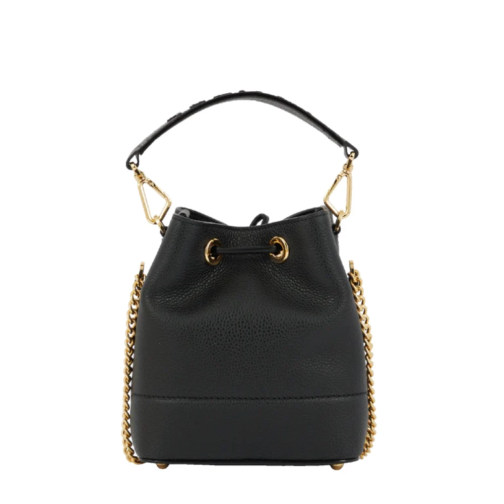 Lancel Zwarte Leren Bucket Bag Black Dames