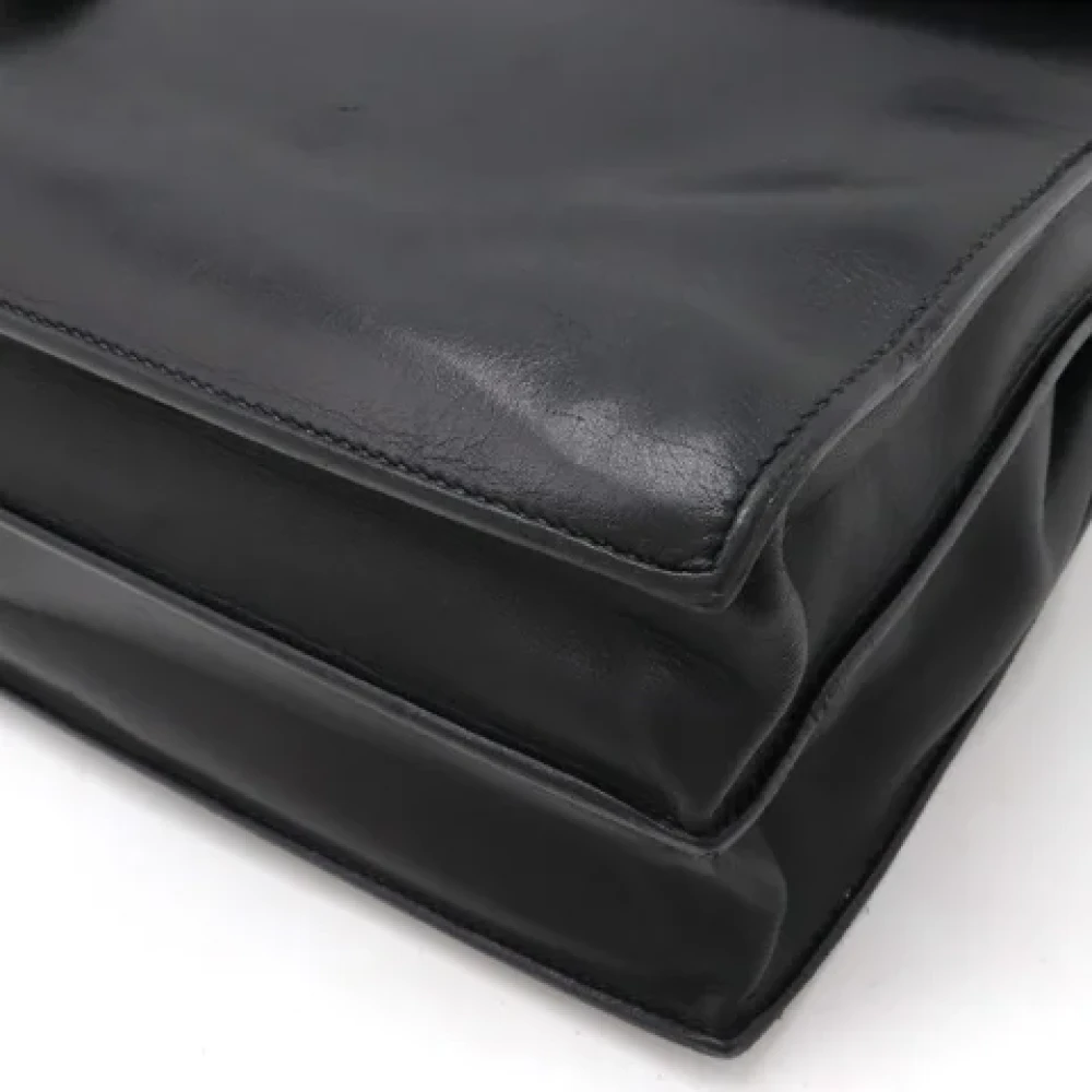 Hermès Vintage Pre-owned Leather briefcases Black Heren