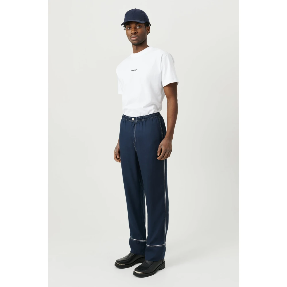 Soulland Trousers Blue Unisex