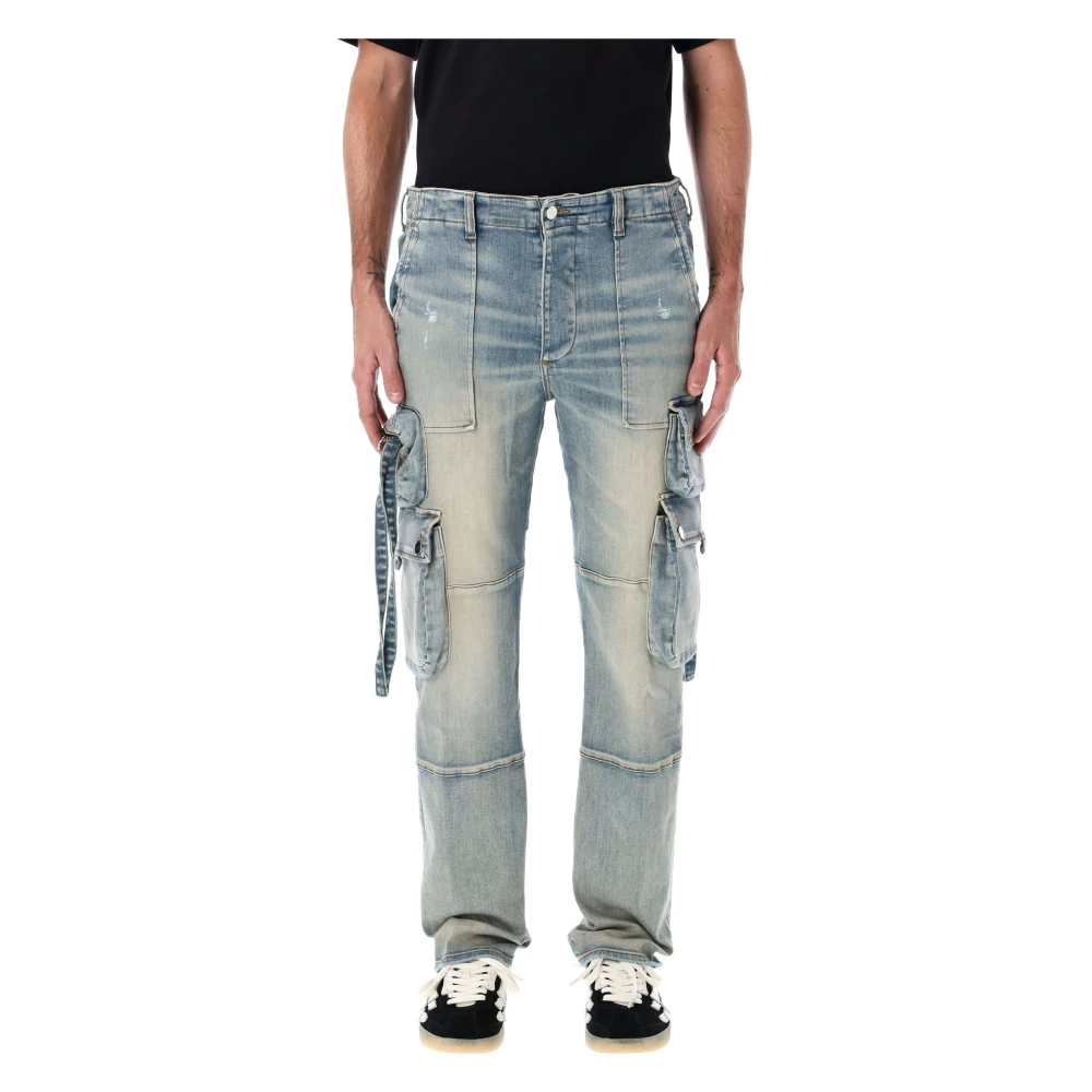 Amiri Antieke Indigo Tactische Cargo Jeans Blue Heren