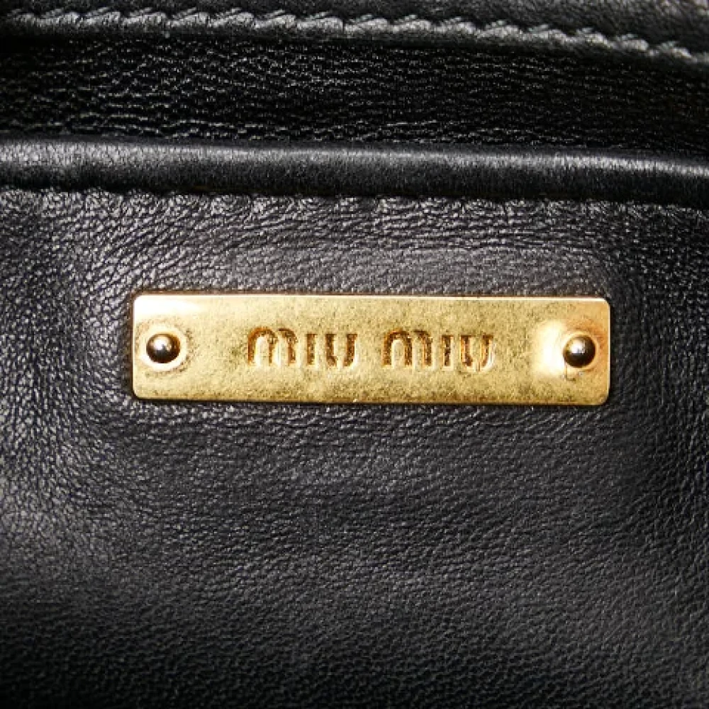 Miu Pre-owned Leather handbags Blue Dames