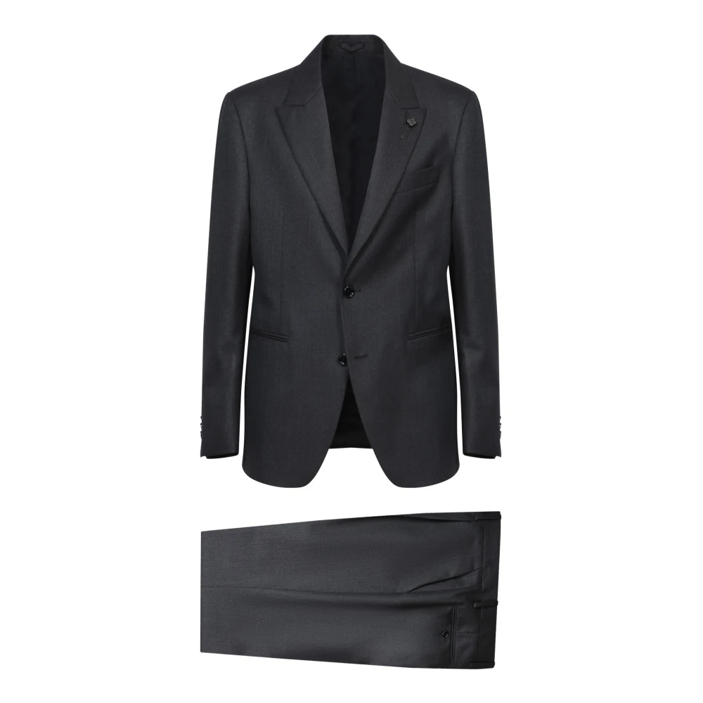 Lardini Men's Blue Single Breasted Suits, L, Suit