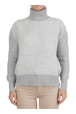 Texturerad kashmirtröja med polokrage