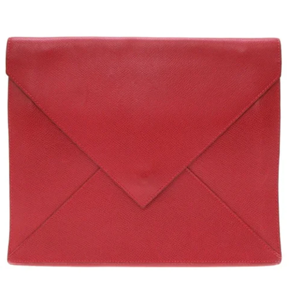 Hermès Vintage Pre-owned Fabric clutches Red Dames