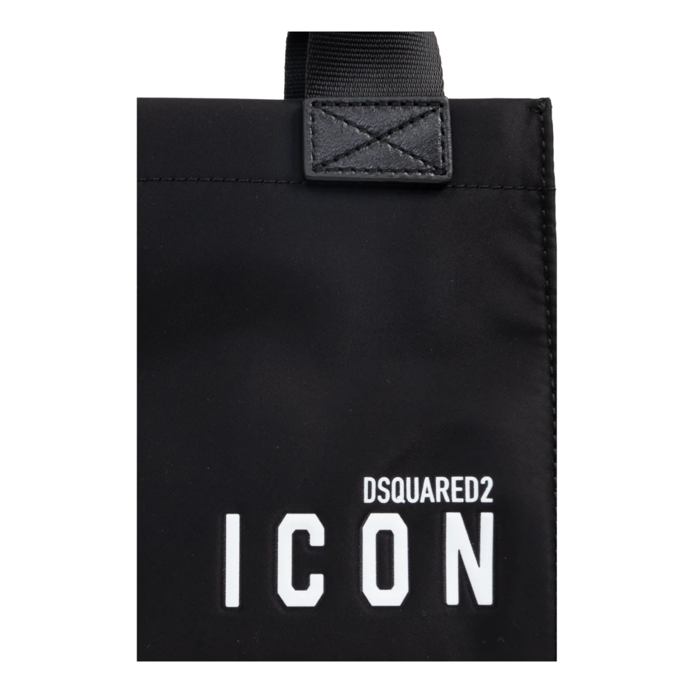 Dsquared2 Handtas met bedrukt logo Black Dames