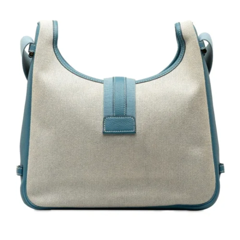 Hermès Vintage Pre-owned Canvas shoulder-bags Blue Dames