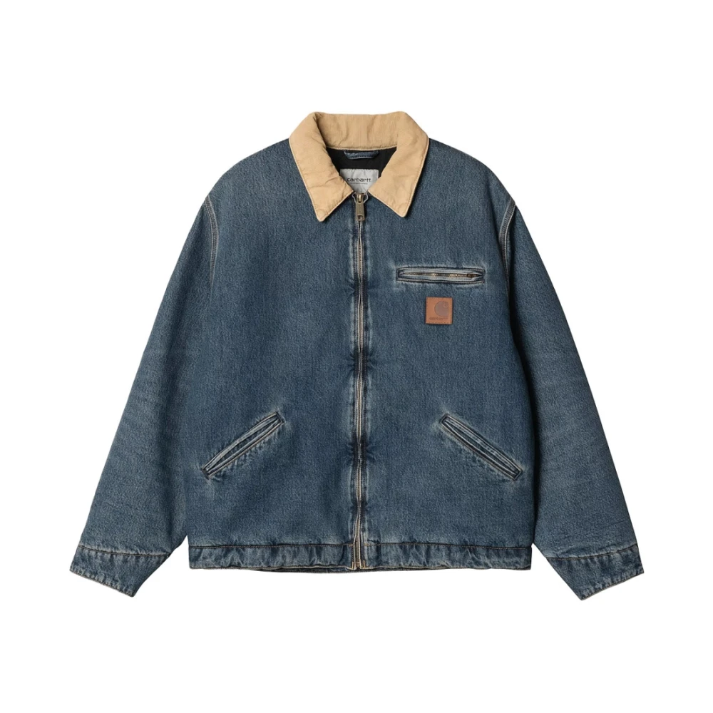 Carhartt WIP Denimjack Detroit-stijl 100% katoen Blue Dames