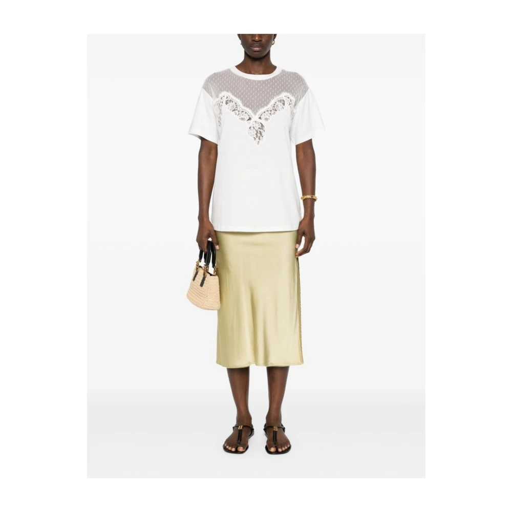 Ermanno Scervino Witte Basic T-shirt White Dames