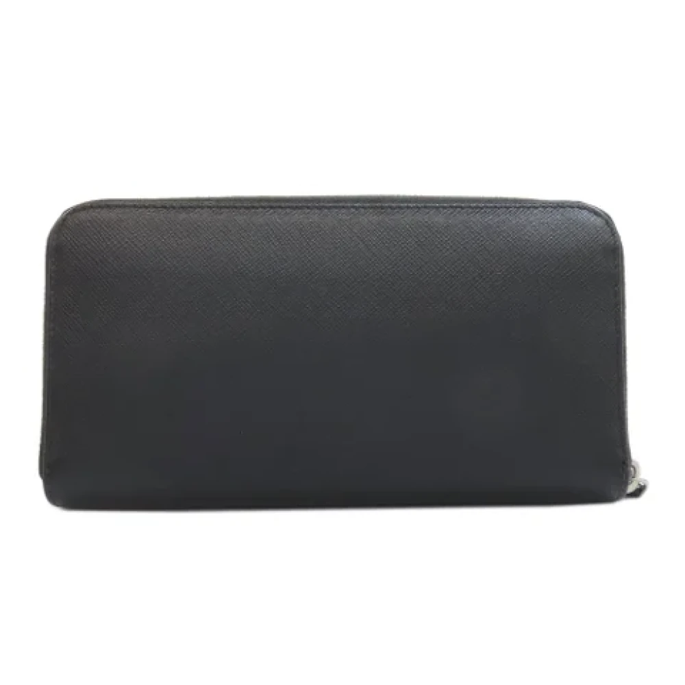 Prada Vintage Pre-owned Leather wallets Black Dames
