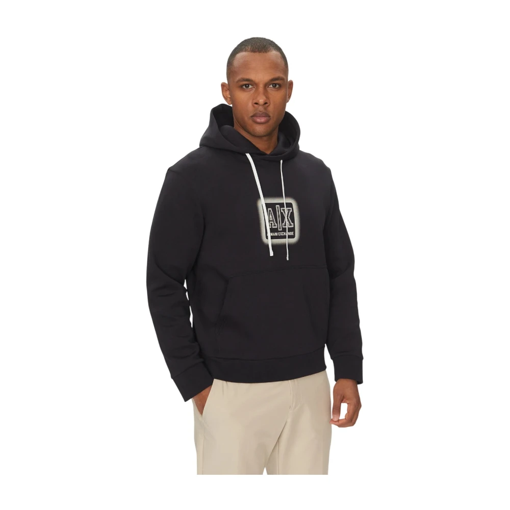 Armani Exchange Men's Blue Hoodies,, Jumper Xm000482ub101 Style Small
