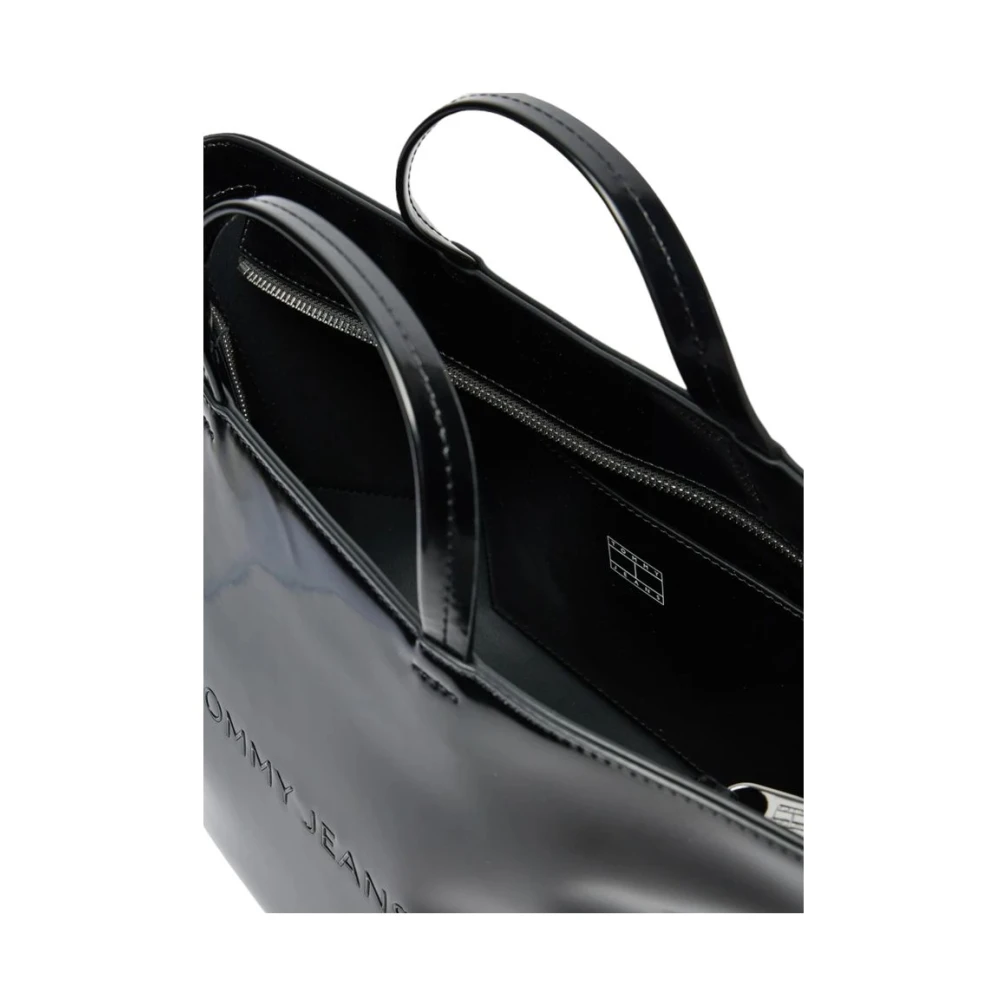 Tommy Hilfiger Zwarte Polyethyleen Handtas Herfst Winter Collectie Black Dames