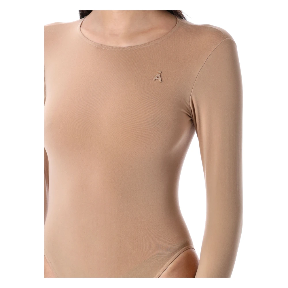Andrea Adamo Stijlvolle Nude Cut-Out Topwear Beige Dames
