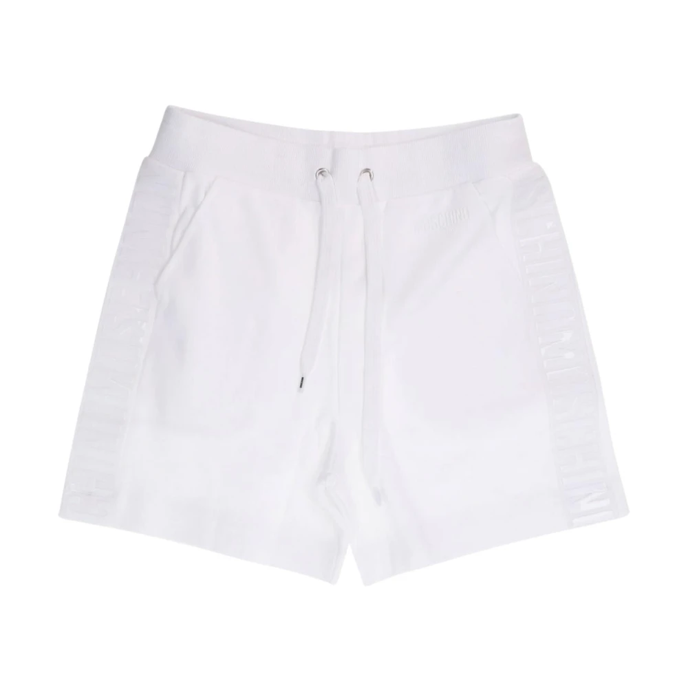Moschino Uomo Bianco Cotone Regular Fit Shorts
