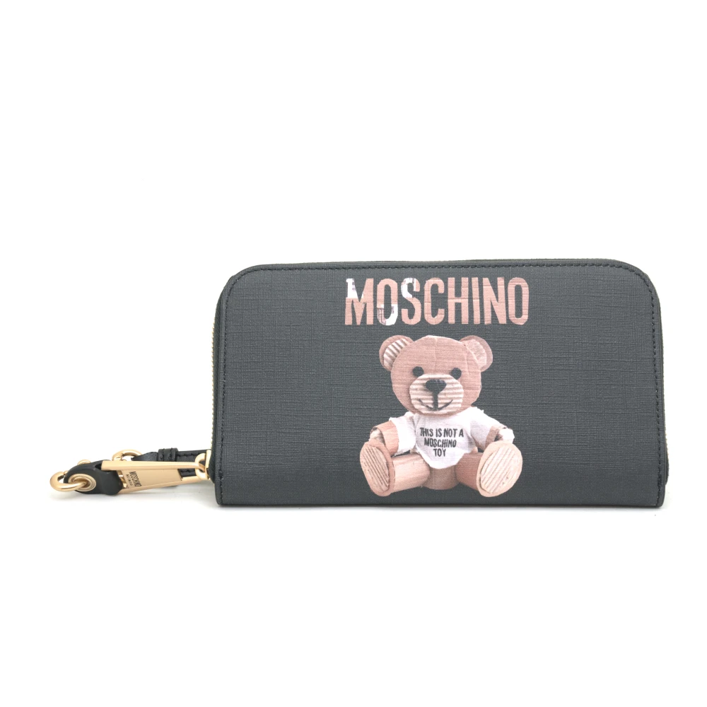Moschino Zwarte Portemonnee voor Mannen en Vrouwen Black Dames
