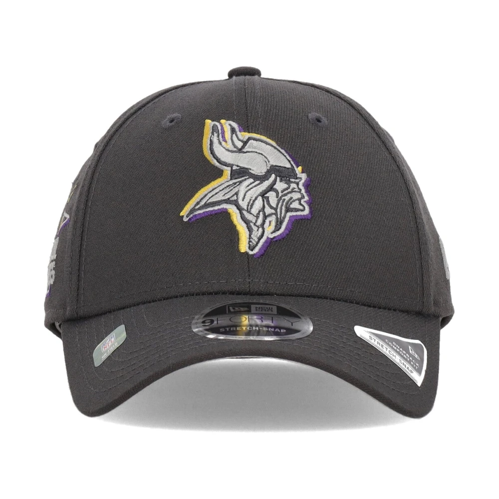 new era NFL Draft Curvy Visor Hat Vikings Gray Unisex