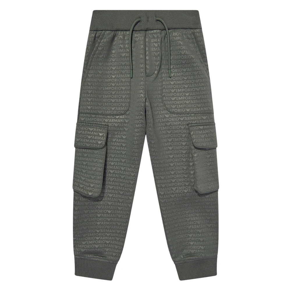 Emporio Armani Boys Green Sweatpants, 8 Y, Cargo Joggers