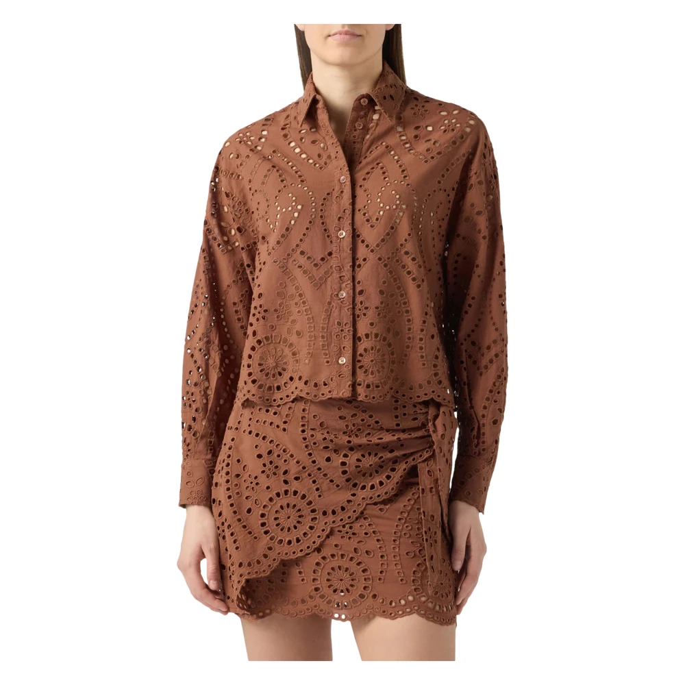 Mc2 Saint Barth Brown Shirts, Female, Xs, Oriane Sangallo Linewave Embry 19