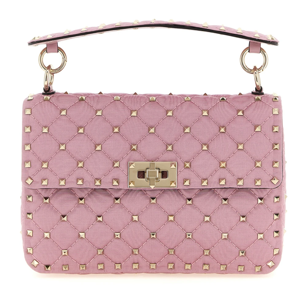 Valentino Garavani Pink Handbags, Female, One Size, Rockstud Spike Shoulder Bag